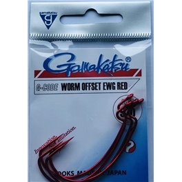 Gamakatsu Worm Offset EWG Red 